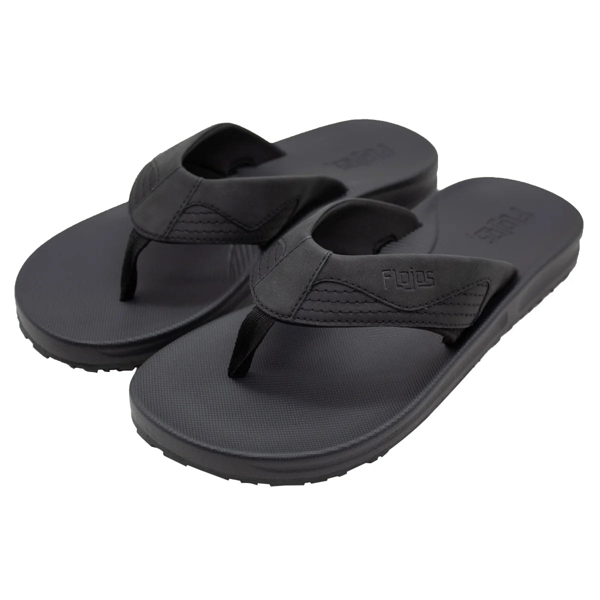 Flojos Men's Flip Flop, Black